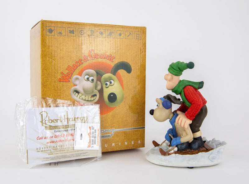 ROBERT HARROP 'A GRAND SLEIGH OUT!' WALLACE & GROMIT FIGURE WGCS13, BOXED