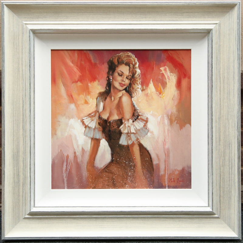 MARK SPAIN, '1950'S STYLE GLAMMER I', LADY DRESS, ORIGINAL OIL PAINTING, SIGNED
