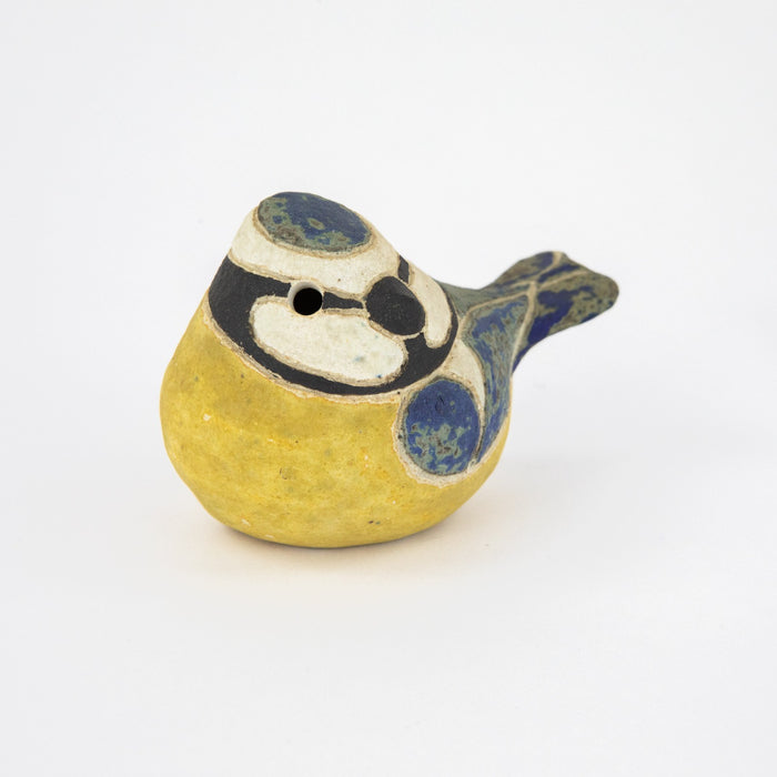 ROSEMARY WREN, OXSHOTT POTTERY - BLUE TIT, STUDIO ART BIRD FIGURE MODEL, SIGNED