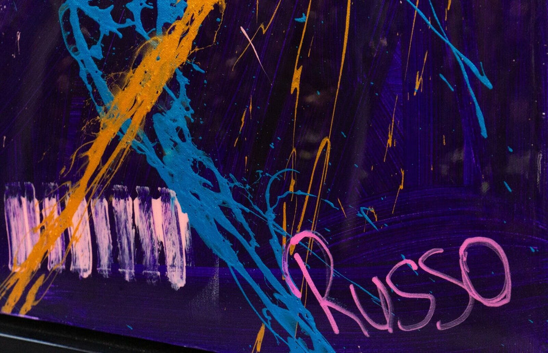 ANTONIO RUSSO, 'FIREWORKS AT DUSK - KANYE WEST', LARGE ABSTRACT ACRYLIC PAINTING