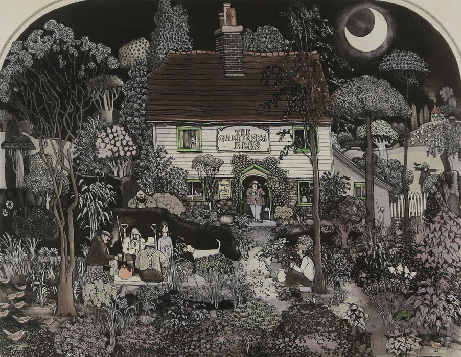 GRAHAM CLARKE, 'BREWUP', LIMITED EDITION COLOUR ETCHING PRINT 102/300, SIGNED