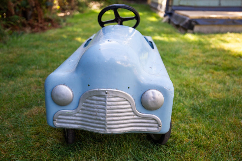 TRIANG 'T30 LIGHTNING' TIN-PLATE RIDE-ON PEDAL CAR TOY
