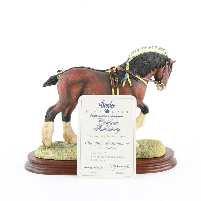 BORDER FINE ARTS 'CHAMPION OF CHAMPIONS' FIGURE MODEL TABLEAU L140A 551/950 COA