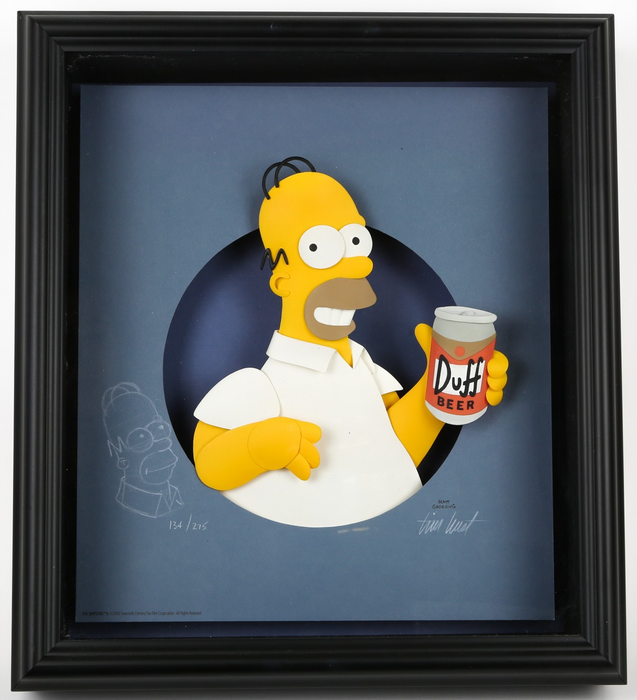 TIM WEST - 'MMM…BEER' LIMITED EDITION HOMER SIMPSON MIXED MEDIA 245/275