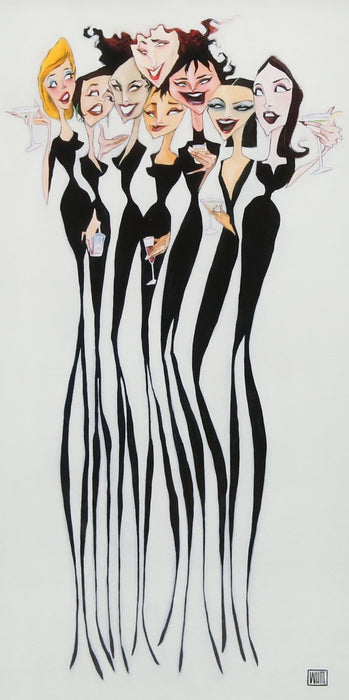 TODD WHITE, 'GIRL PARTY', LIMITED EDITION GICLEE PRINT 212/295, SIGNED