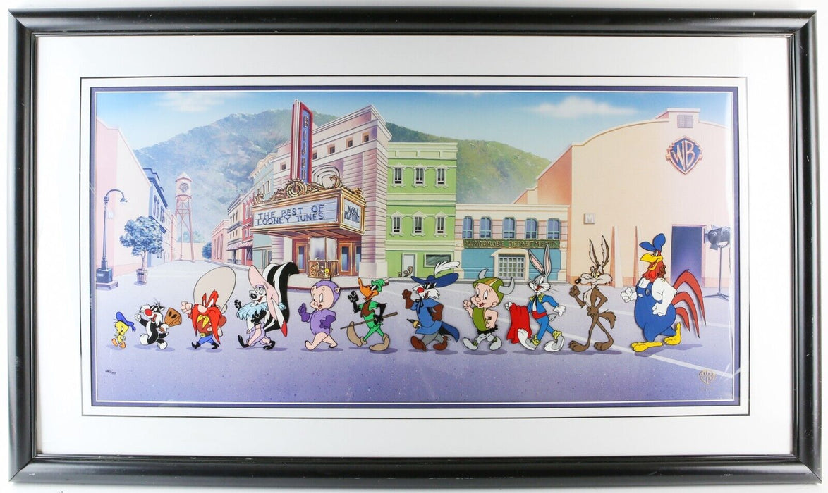 WARNER BROS 'LOONEY TUNES ON PARADE' LARGE ANIMATED CEL ARTWORK 665/750 & COA