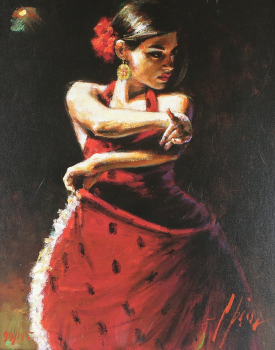 FABIAN PEREZ 'CELINA CON LUNARES NEGROS' LIMITED EDITION PRINT 99/195 & COA