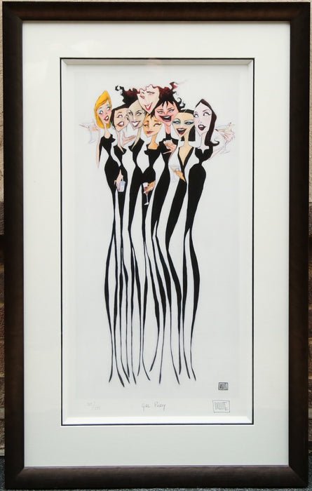 TODD WHITE, 'GIRL PARTY', LIMITED EDITION GICLEE PRINT 212/295, SIGNED