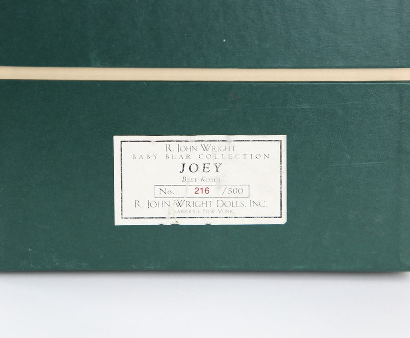 R JOHN WRIGHT - 'JOEY' LIMITED EDITION BABY KOALA TEDDY BEAR 290/500 BOXED & COA