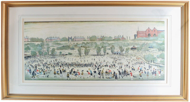 L.S. LAURENCE STEPHEN LOWRY 'PEEL PARK, SALFORD' SIGNED LIMITED EDITION PRINT