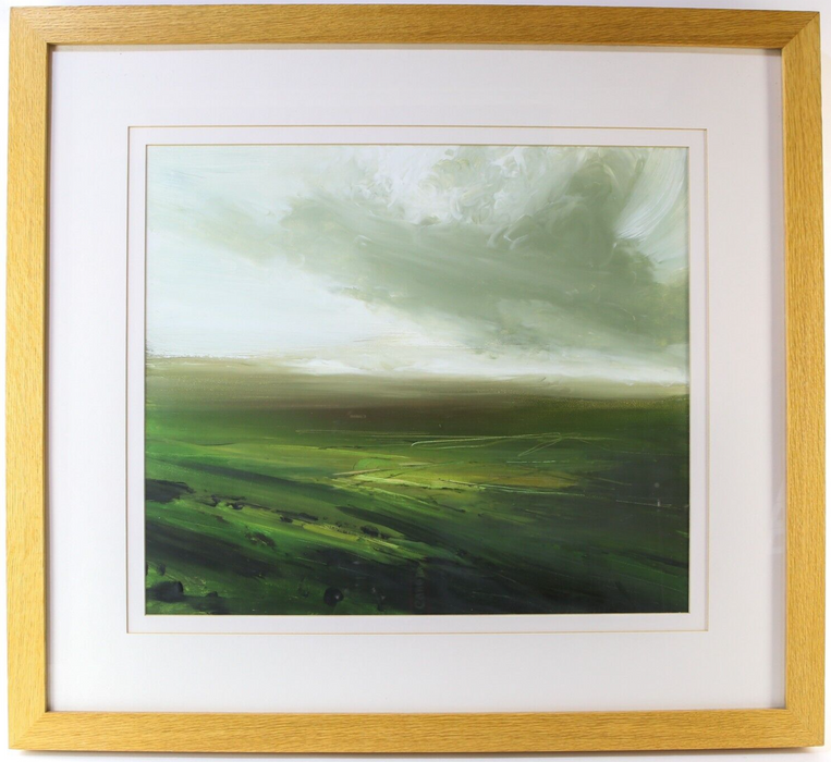 JAMES NAUGHTON 'GREEN VALE' ORIGINAL OIL LANDSCAPE PAINTING, SIGNED