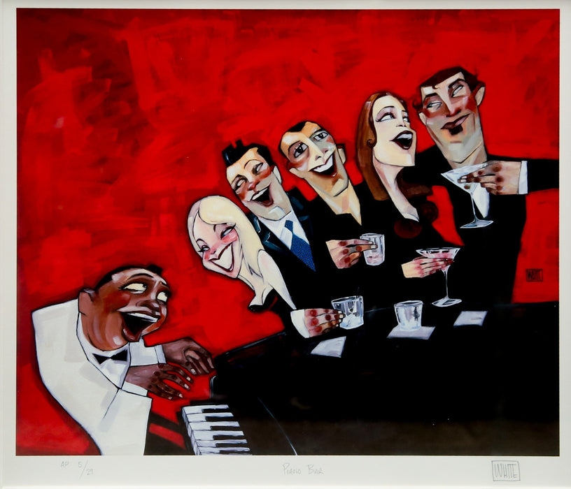 TODD WHITE, 'PIANO BAR', ARTISTS PROOF LIMITED EDITION GICLEE PRINT 5/29, SIGNED