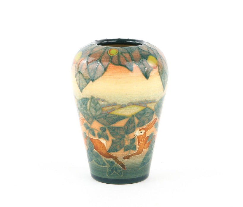 SALLY TUFFIN for DENNIS CHINAWORKS - RUNNING HARE TUBELINED OVOID VASE