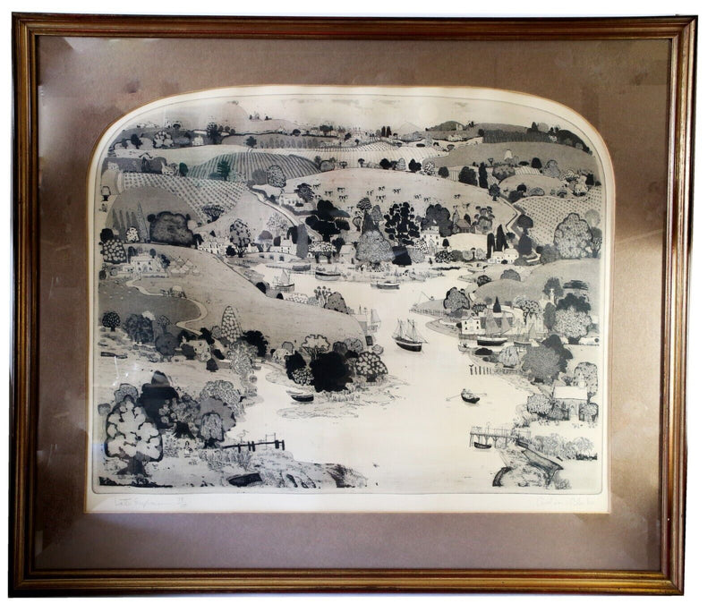 GRAHAM CLARKE 'LATE EUPHONIUM' LARGE LIMITED EDITION ETCHING PRINT 78/100 SIGNED