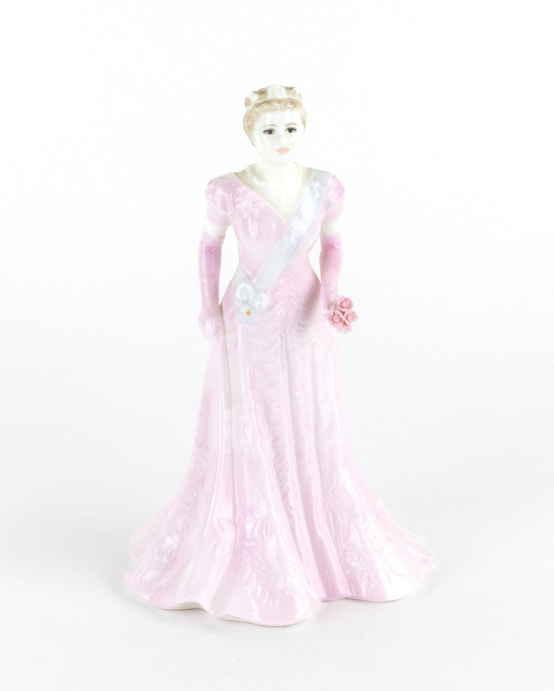 COALPORT - HM QUEEN ELIZABETH THE QUEEN MOTHER IN PINK DRESS FIGURE