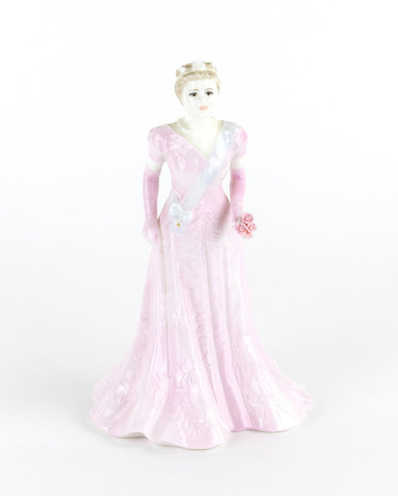 COALPORT - HM QUEEN ELIZABETH THE QUEEN MOTHER IN PINK DRESS FIGURE