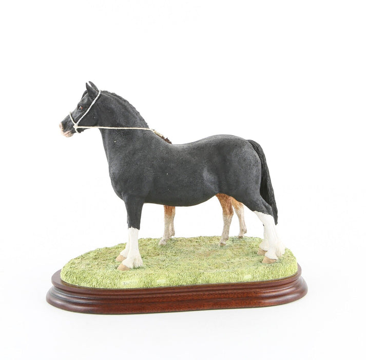 BORDER FINE ARTS 'WELSH COB MARE & FOAL' FIGURE MODEL TABLEAU B0906 304/950 COA