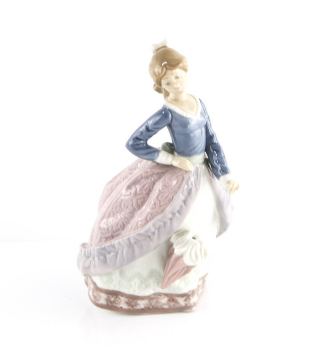 LLADRO 'EVITA' GIRL LADY DRESS PARASOL UMBRELLA FIGURE MODEL 5212, BOXED