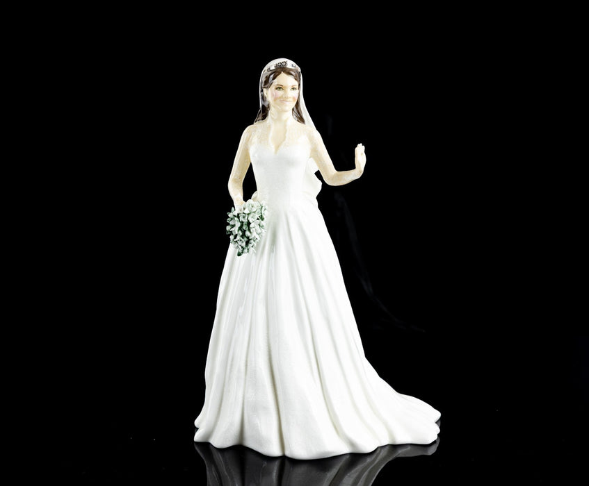 ROYAL STAFFORDSHIRE 'CATHERINE, THE ROYAL BRIDE' LIMITED EDITION FIGURE & COA