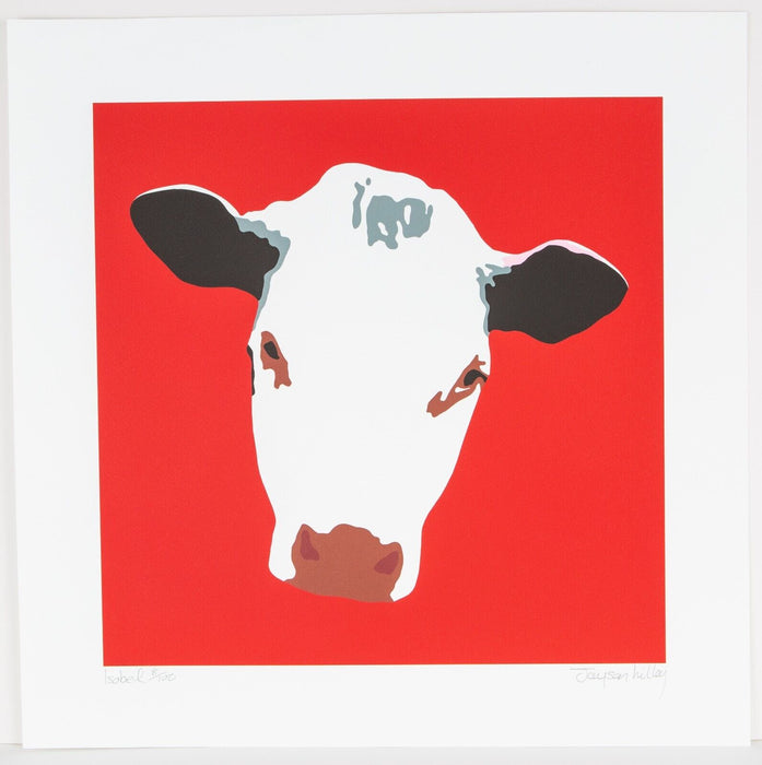 JAYSON LILLEY, 'ISOBEL', LIMITED EDITION COW SCREEN PRINT 8/100, SIGNED