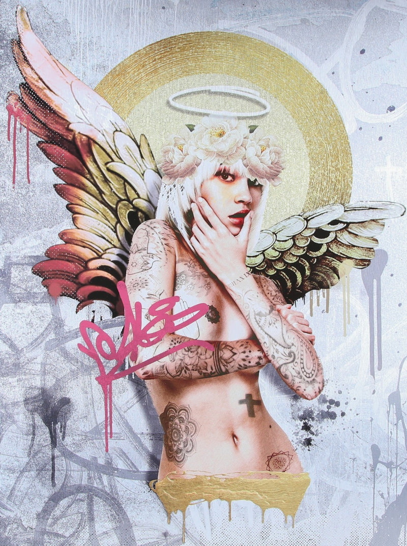 MATT HERRING, 'FALLEN ANGEL', LIMITED EDITION PRINT 35/150, SIGNED & COA
