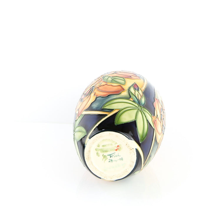 MOORCROFT POTTERY 'AMBLESLADE' 2008 FLORAL FLOWER TRIAL VASE