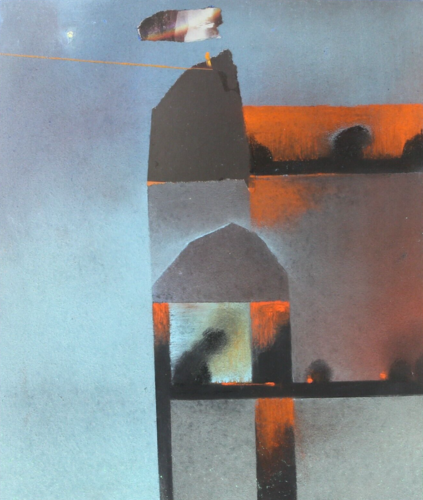 DAVID BLACKBURN, 'INCIDENT OVER THE FIRE', 1993, ORIGINAL PASTEL, SIGNED