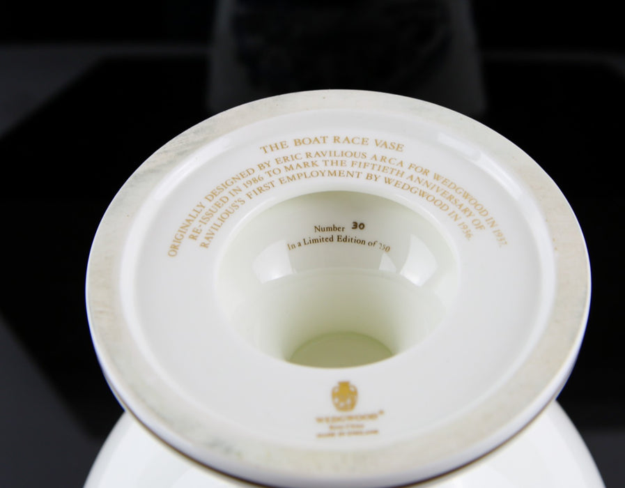 ERIC RAVILIOUS, WEDGWOOD 'BOAT RACE' LARGE GOBLET VASE 30/250, BOXED & COA