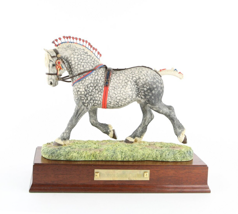 BORDER FINE ARTS 'PERCHERON SUPREME CHAMPION DAPPLE' FIGURE L160A 126/950 & COA