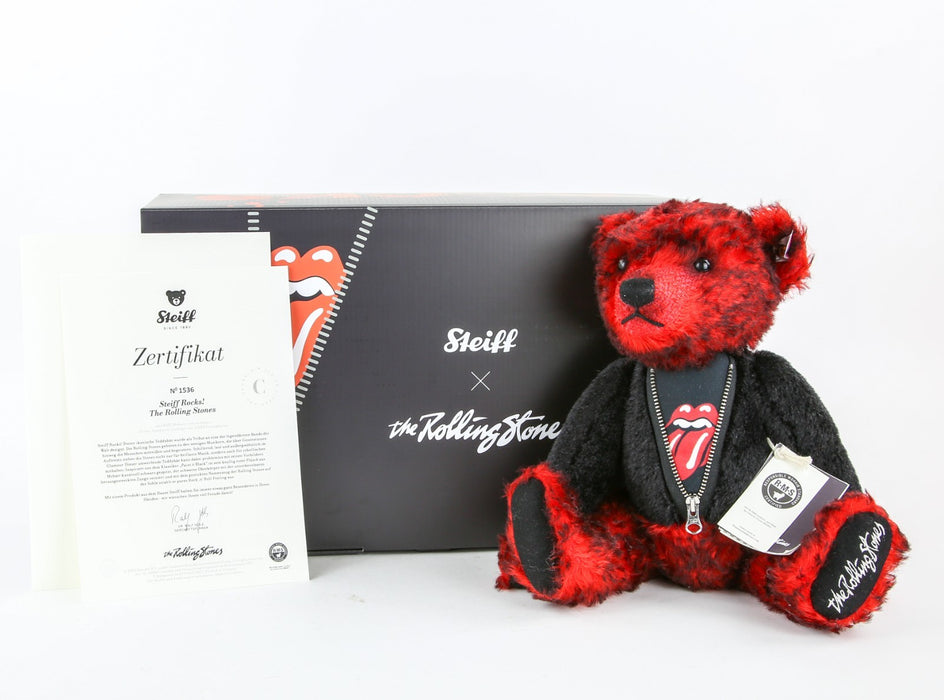 STEIFF ROCKS 'THE ROLLING STONES' LIMITED EDITION TEDDY BEAR 355967, BOXED & COA