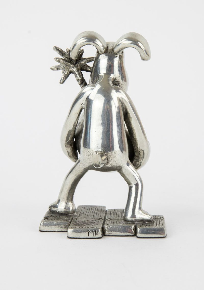 ROBERT HARROP 'PEWTER GROMIT AND THE BOMB' WALLACE & GROMIT FIGURE WGMILL01, BOX