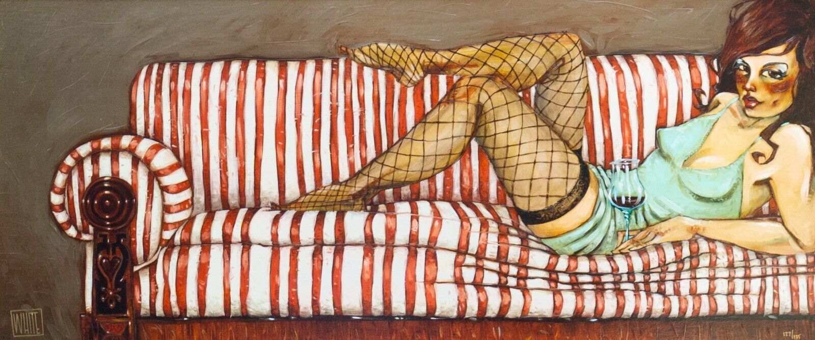 TODD WHITE, 'PEPPERMINT PATTY', LIMITED EDITION EMBELLISHED PRINT 127/135 & COA