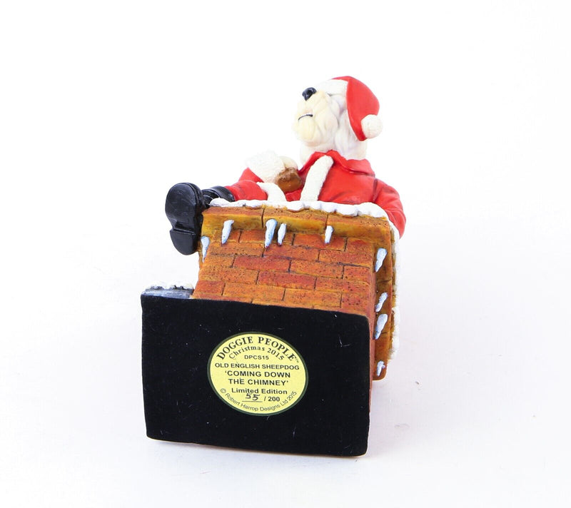 ROBERT HARROP 'COMING DOWN THE CHIMNEY' DOGGIE PEOPLE SHEEPDOG FIGURE DPCS15