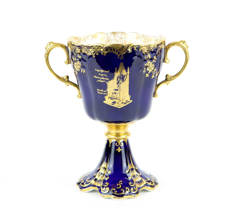 AYNSLEY - KING EDWARD VIII CORONATION ROYAL COMMEMORATIVE GOBLET TROPHY VASE