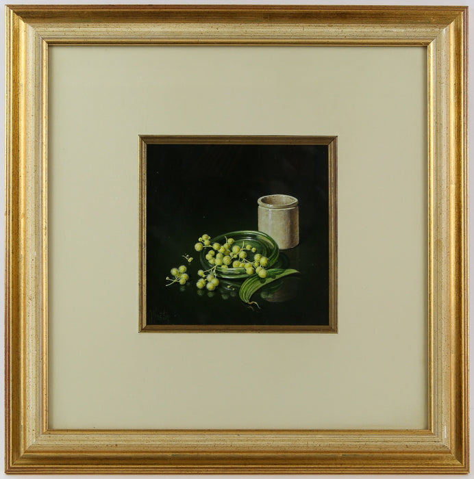 IAN MASTIN, STILL LIFE OF FLOWERS, INTERIOR STUDY, ORIGINAL OIL PAINTING, SIGNED