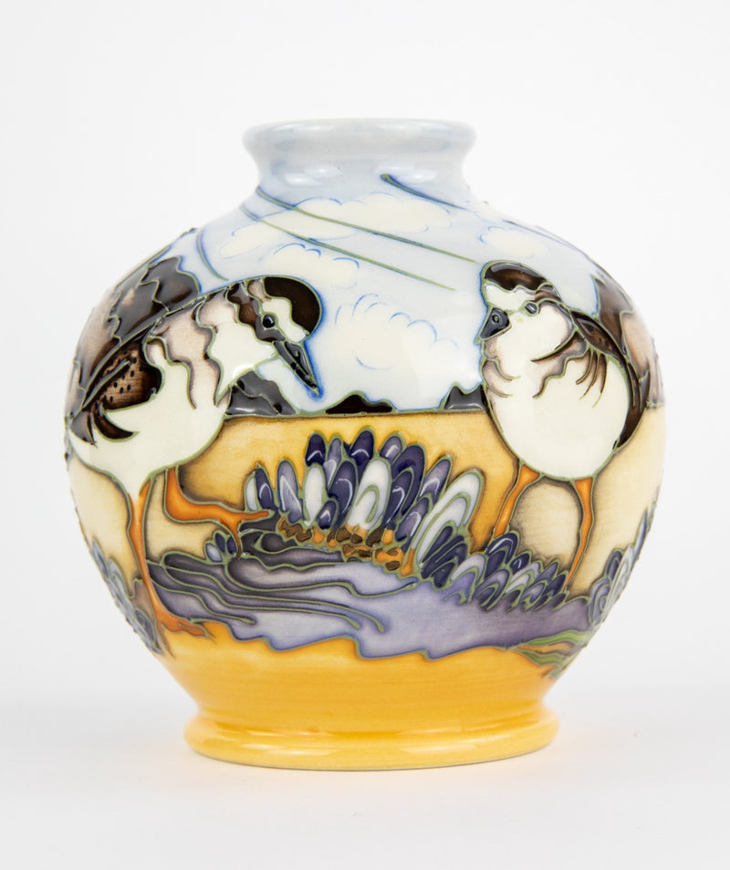 MOORCROFT POTTERY 'BEACHCOMBERS' VICKY LOVATT OVOID VASE 22/50, BOXED
