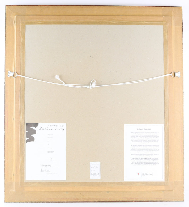 DAVID FARRANT, 'CHAPEAU NOIR', LARGE LIMITED EDITION CANVAS PRINT 18/95 & COA
