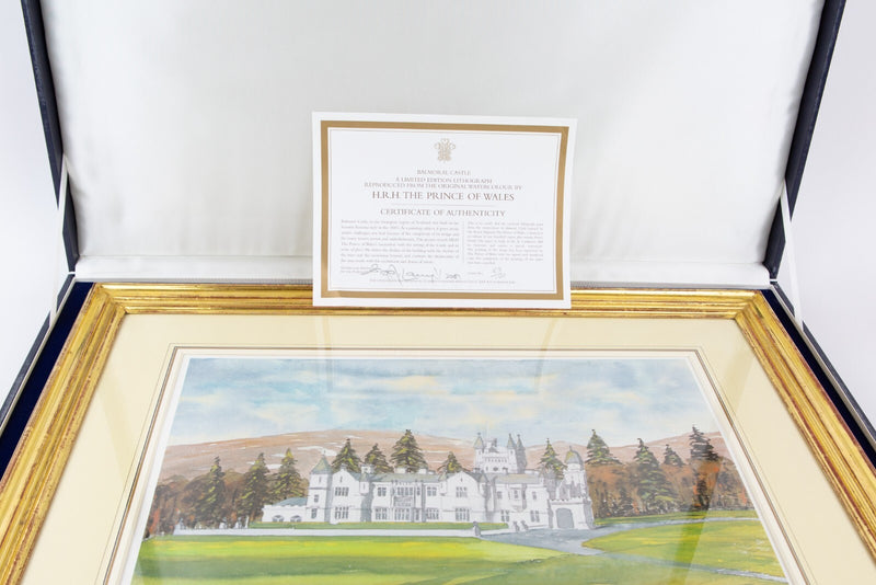 KING CHARLES III / PRINCE OF WALES 'BALMORAL CASTLE' SIGNED LIMITED EDITION PRINT 89/100