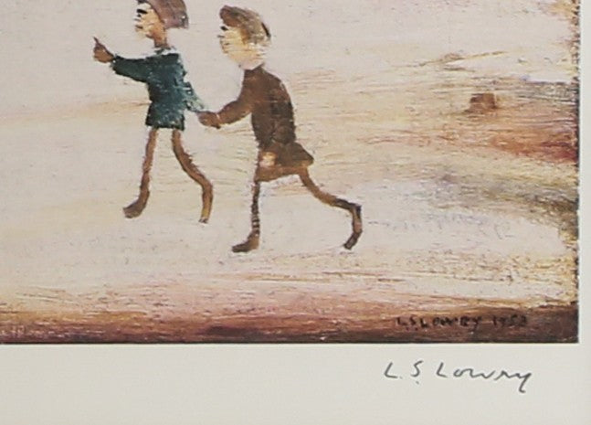 L.S. LAURENCE STEPHEN LOWRY, 'ON THE SANDS', SIGNED LIMITED EDITION PRINT 138/500