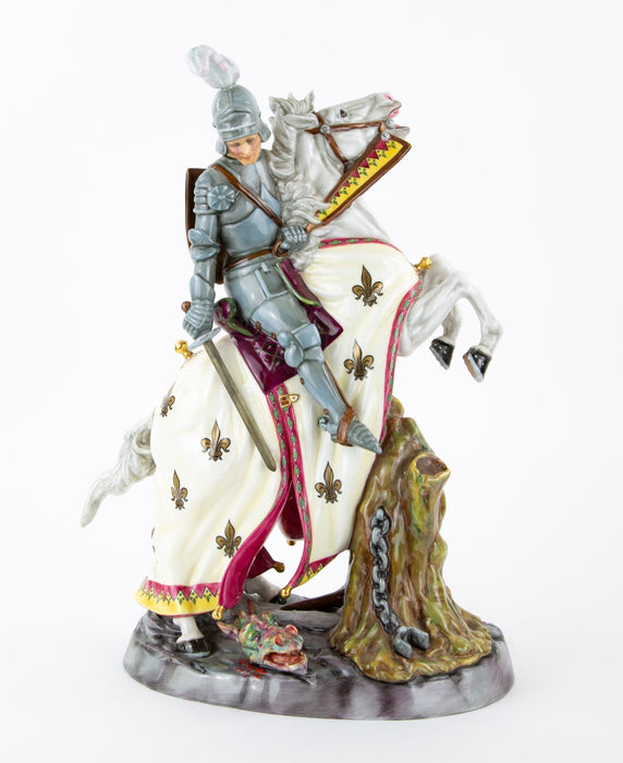 ROYAL DOULTON 'ST GEORGE AND THE DRAGON' RARE & LARGE PRESTIGE FIGURE HN2856