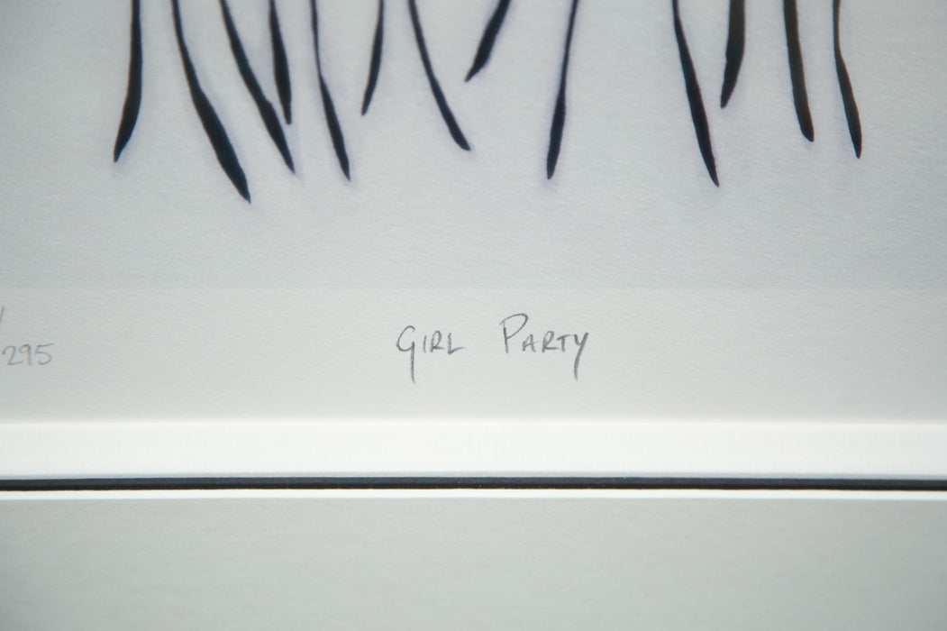 TODD WHITE, 'GIRL PARTY', LIMITED EDITION GICLEE PRINT 212/295, SIGNED