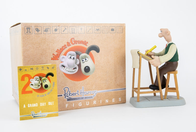 ROBERT HARROP 'WE'LL GO WHERE THERE'S CHEESE!' WALLACE & GROMIT FIGURE WG17, BOX