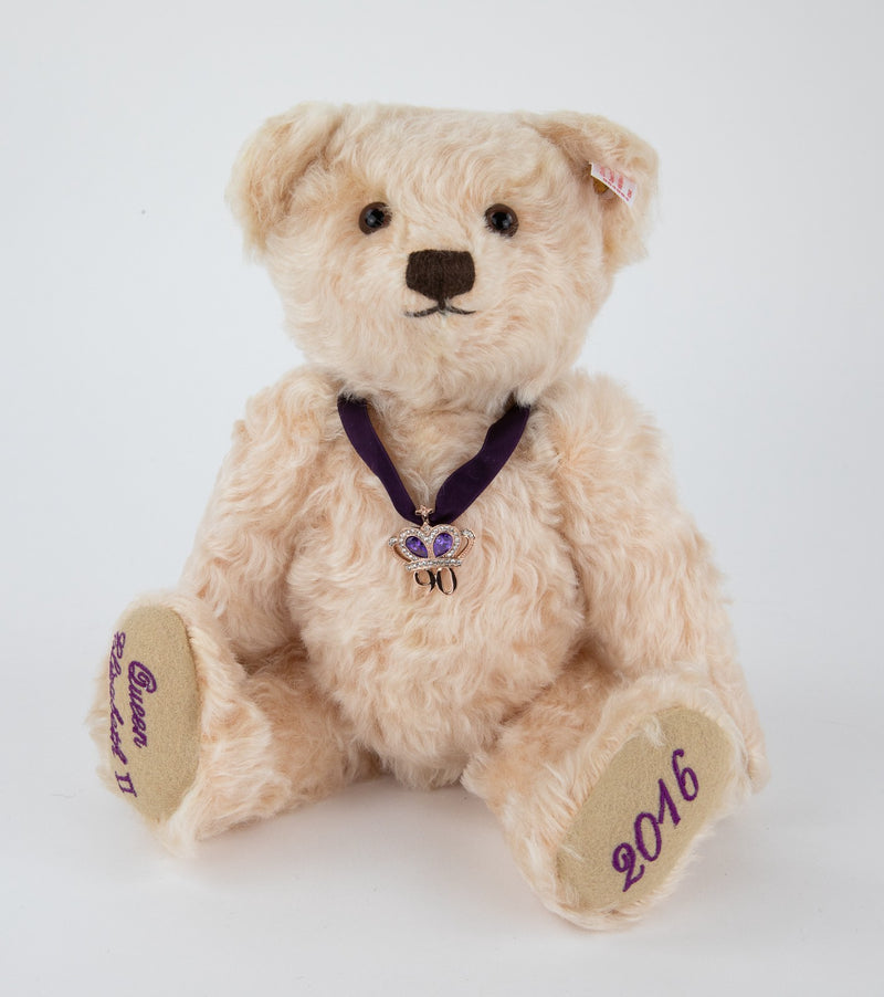 STEIFF 'QUEEN'S 90TH BIRTHDAY BEAR' LIMITED EDITION TEDDY 664984 & COA