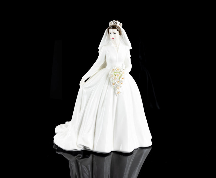 COALPORT 'HRH PRINCESS MARGARET' LIMITED EDITION ROYAL BRIDES FIGURE MODEL & COA