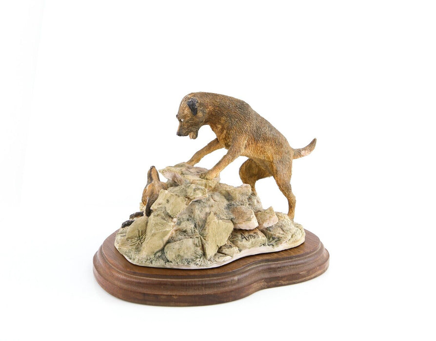 BORDER FINE ARTS 'BORDER TERRIER AND VIXEN' FIGURE MODEL TABLEAU L35