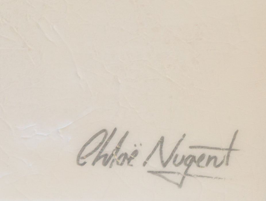 CHLOE NUGENT, 'RED POPPIES AND SEEDS VI', LARGE ORIGINAL MIXED MEDIA PAINTING