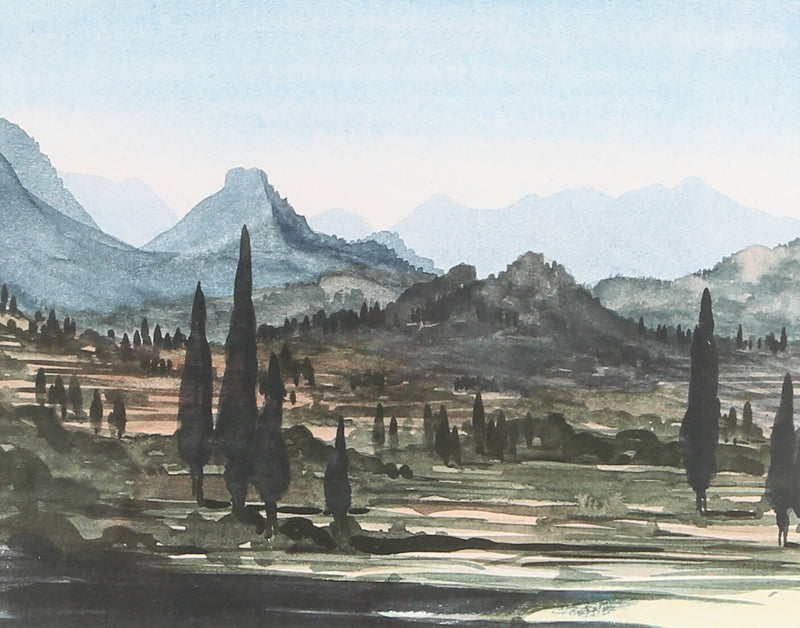 KING CHARLES III / PRINCE OF WALES 'GREEK LANDSCAPE' SIGNED LIMITED EDITION PRINT 79/100