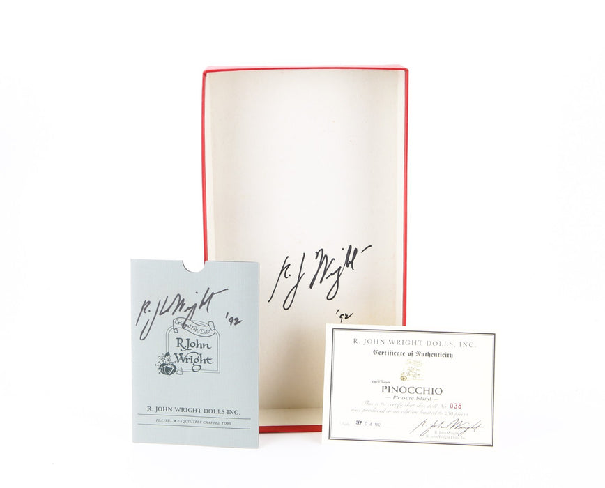 R JOHN WRIGHT 'PINOCCHIO, PLEASURE ISLAND' WALT DISNEY DOLL 38/250, SIGNED