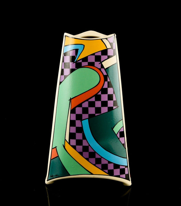 DOROTHY HAFNER, ROSENTHAL STUDIO LINE 'FLASH' LARGE RETRO TRIANGULAR FLOWER VASE