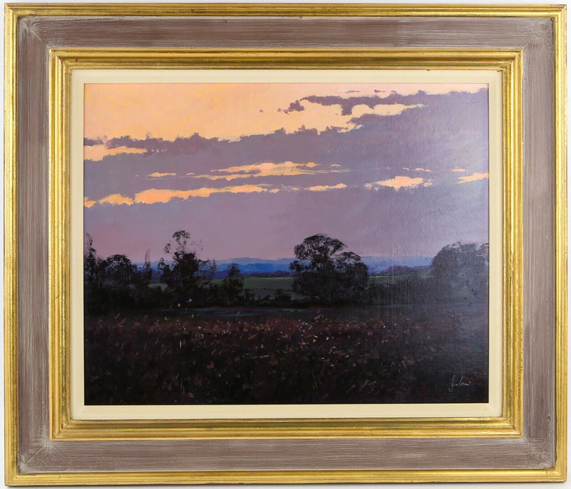 JEREMY BARLOW, 'LANDSCAPE NEAR MACON', ORIGINAL OIL PAINTING, SIGNED